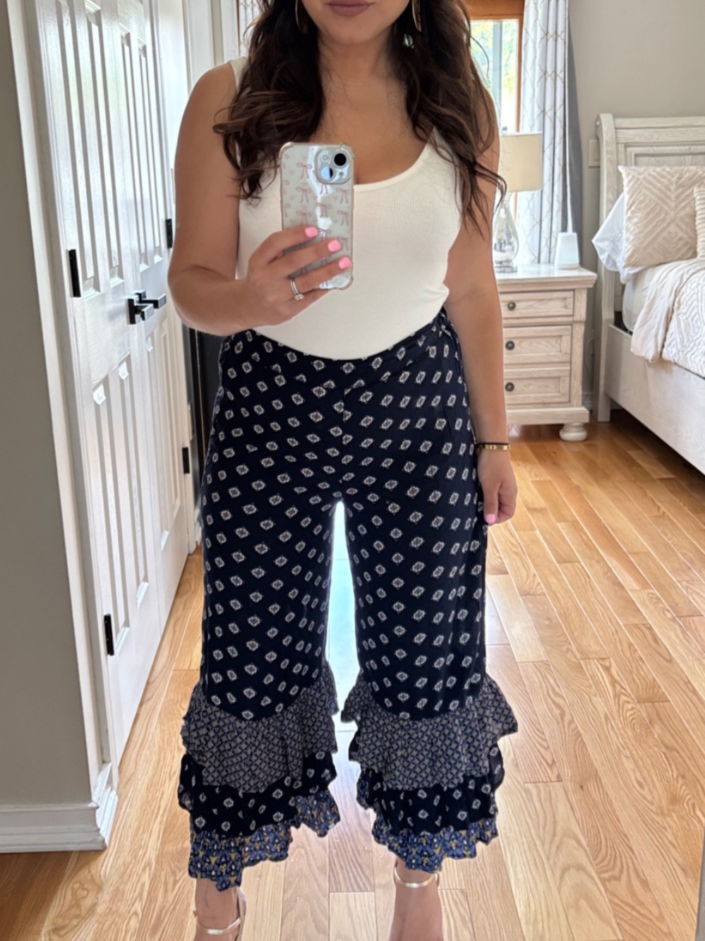 Bohemian bell bottom palazzo pants